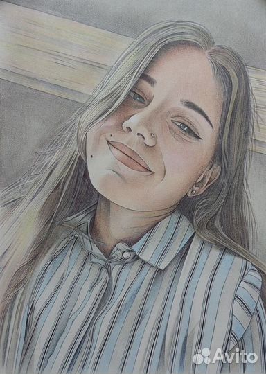 Портрет по фото карандашом