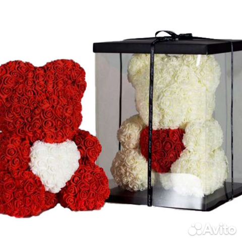 Мишка из роз 40 см