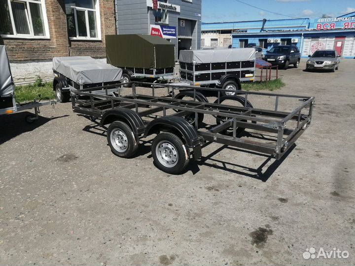 Прицеп двухосный усиленный, с птс