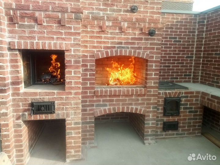 Мангалы, печи, камины, барбекю из кирпича