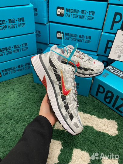 Nike P6000 White Red серебряные Оригинал Poizon