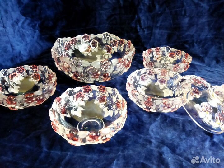 Салатник ваза конфетница блюдо Carmen Walter Glass