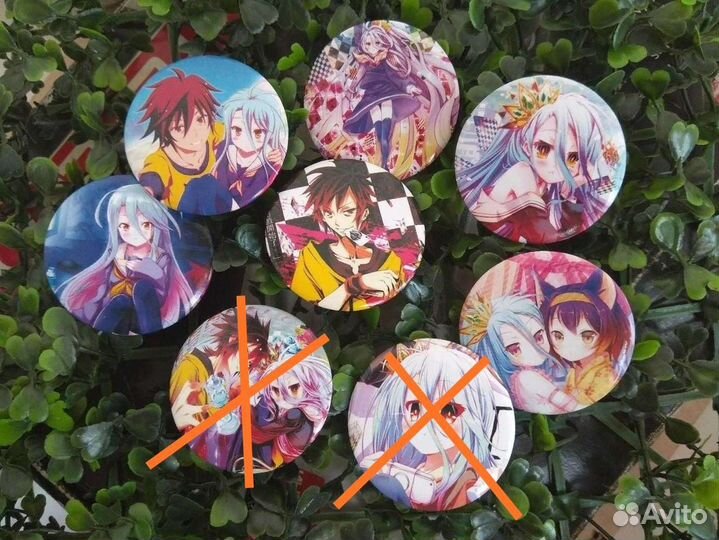 Значки аниме Атака титанов No game no life K-on Re