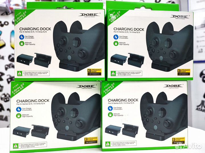 Зарядная Станция+2 акб 800mAh dobe (Xbox) NEW