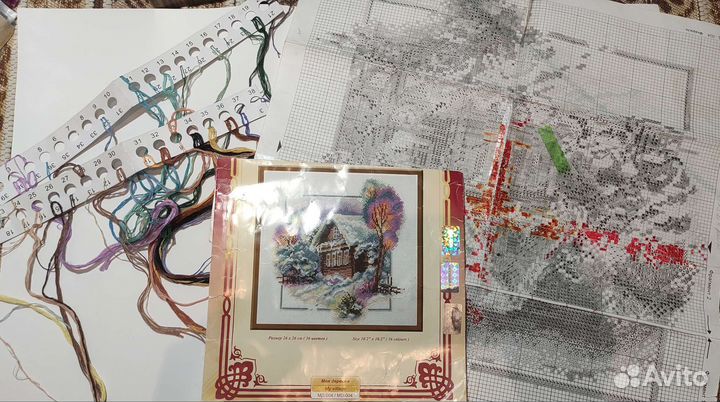 Набор для вышивания Золотое руно Февраль (остатки)