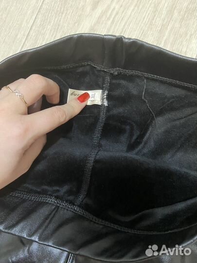 Брюки кожаные 46