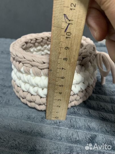 Корзина из трикотажной пряжи