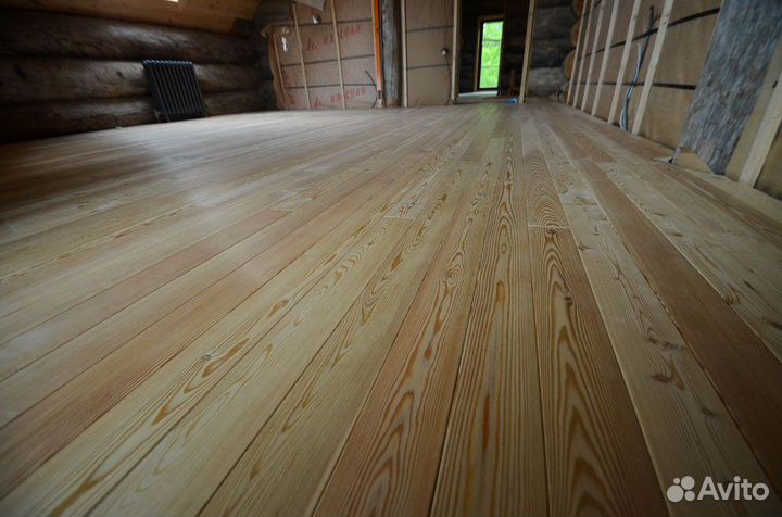Пол из лиственницы шип-паз