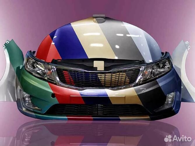 Новая передняя часть Kia Rio 3 окрашенная в цвет