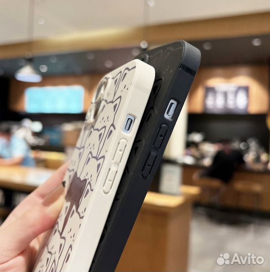 Чехол Cute Cat на iPhone 14 Pro Max (Night Green)
