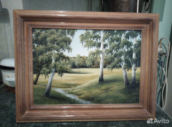 Картина - Зимний пейзаж. Евстратий.С