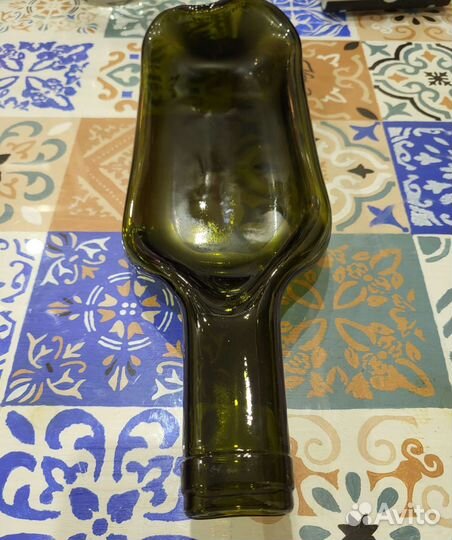 Тарелка из стеклянной бутылки