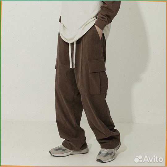 Карго штаны широкие (s - xxl)