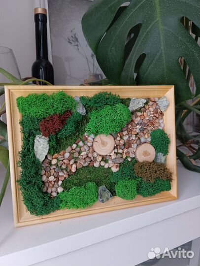 Картина из стабилизированного мха