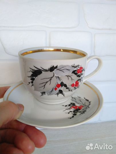 Чайная пара СССР. Советский фарфор. Посуда СССР