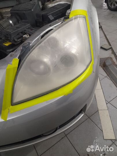 Полировка фар путём химической обработки