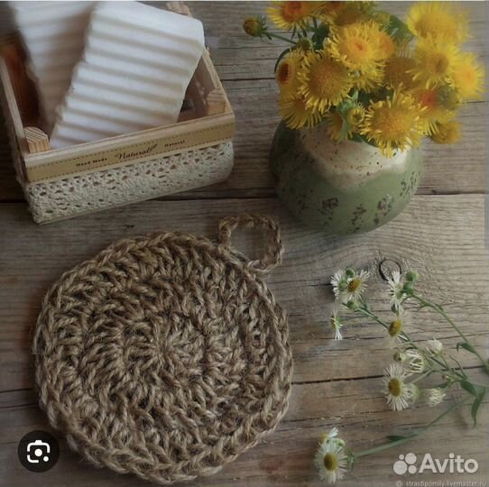 Эко - мочалка из джута