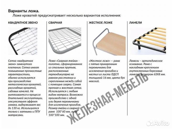 Кровать металлическая одноярусная «Полукруглая»