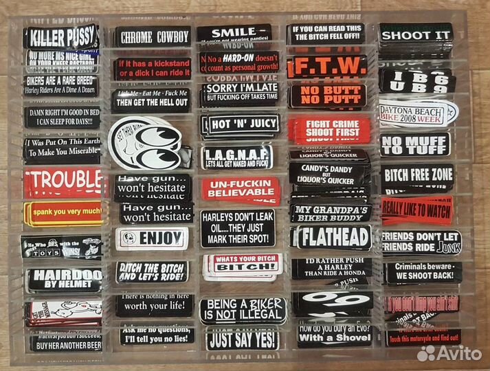 Байкерские стикеры наклейки на шлем мотоцикл и тд