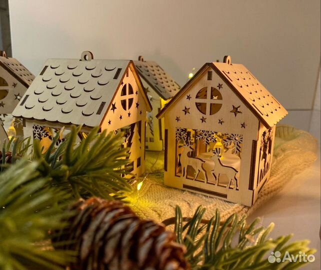 Домики новогодние