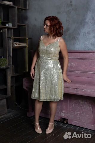 Вечернее платье Bonprix золото (пайетки)