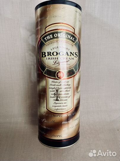 Упаковка-туба для бутылки Brogans Irish Cream