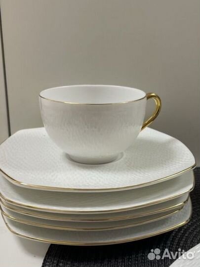 Блюдца от чайного сервиза Lefard Оро Бьянко