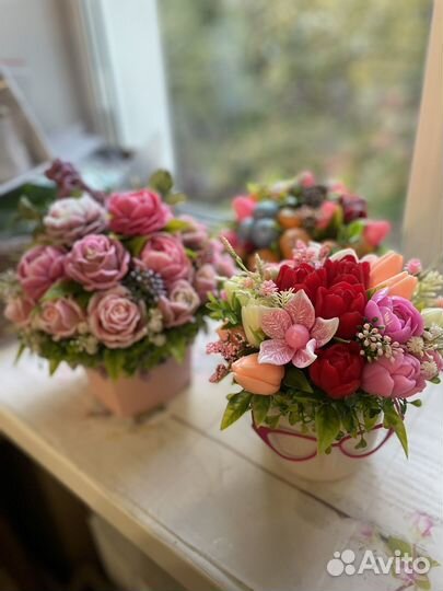 Букеты,мыло ручной работы