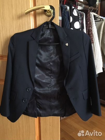 Пиджак школьный синий