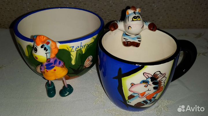 Кружка и мисочка из керамики