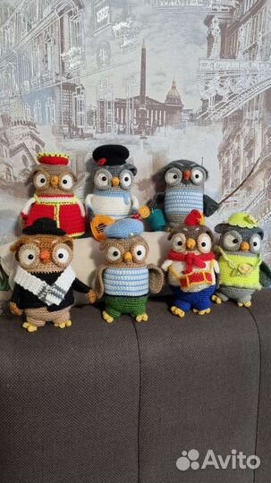 Совы вязаные игрушки ручной работы