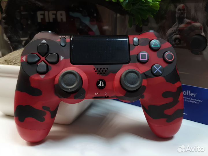 Джостик DualShock 4 красный хаки