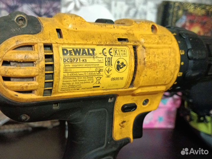 Шуруповерт dewalt dcd 771