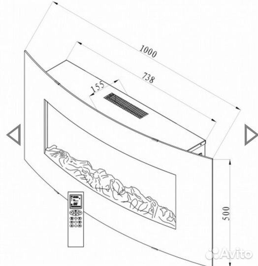 Камин электрический настенный