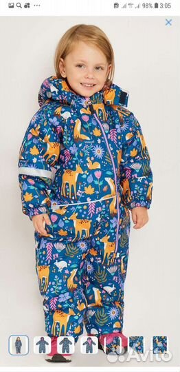 Зимний комбинезон lassie 92 новый для девочки