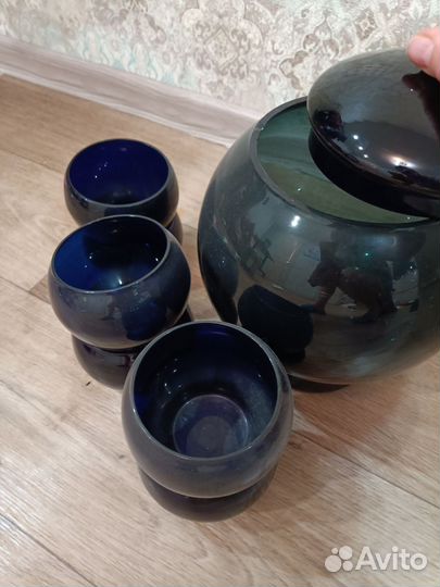 Советская посуда. Цветное стекло