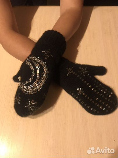 Варежки двойные женские