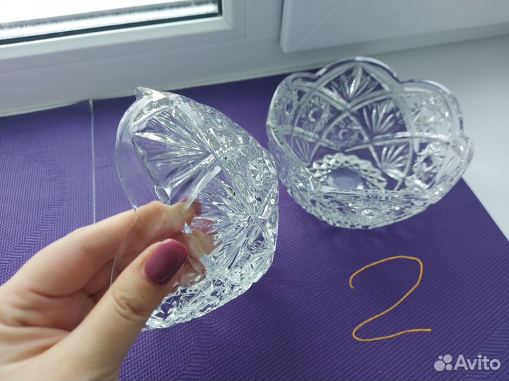 Набор хрустальных салатниц период СССР