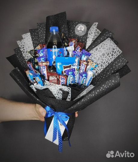 Подарок, съедобный букет, букет из конфет, детский