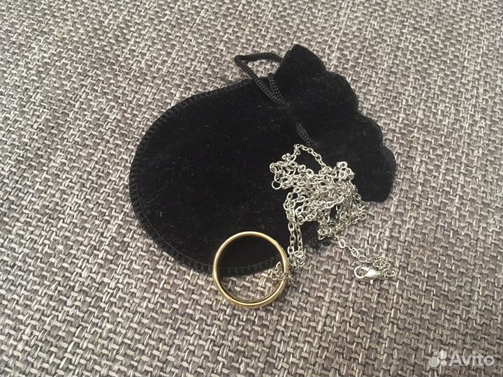 Кольцо всевластия + цепочка + мешочек для хранения