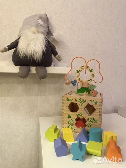 Кубик сортер деревянный