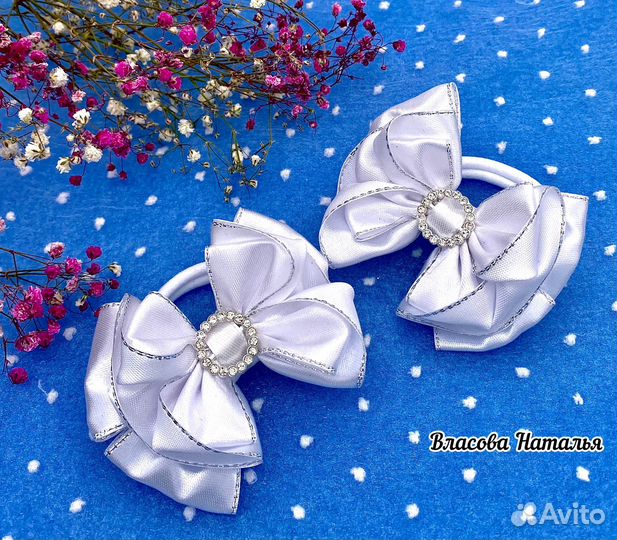 Бантики для волос ручной работы