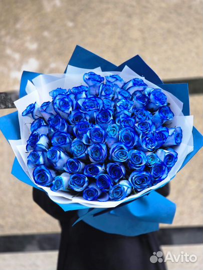 Букет из синих роз