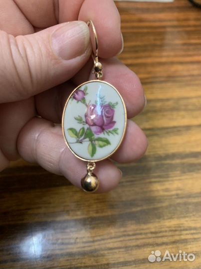 Золотые серьги 583 пробы