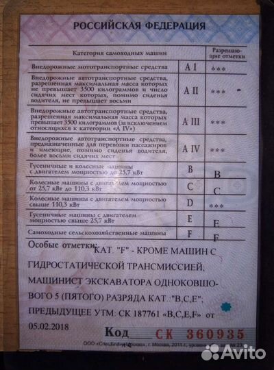 Машинист экскаватора