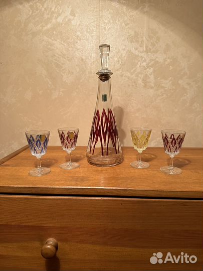 Графин и рюмки Реймс Франция 60-е