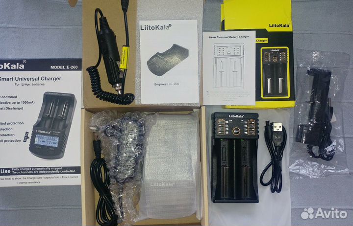 Зарядные устройства ; LiitoKala E260, Lii-202; XM