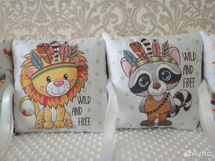 Бортики в кроватку новые