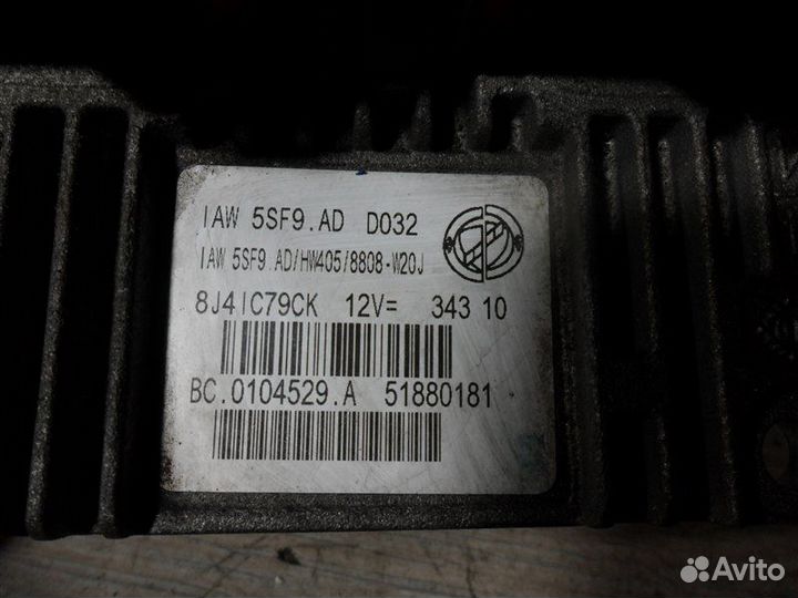 Блок управления двигателем 51880181 Fiat Punto 199