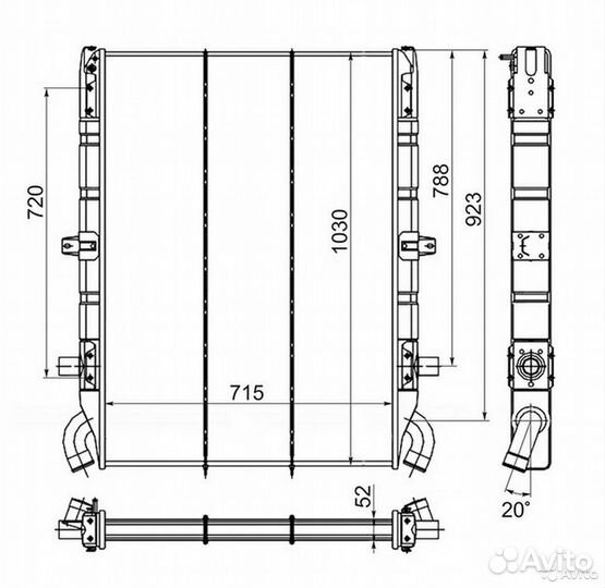 Радиатор охлаждения sсаniа